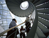 staircase and people